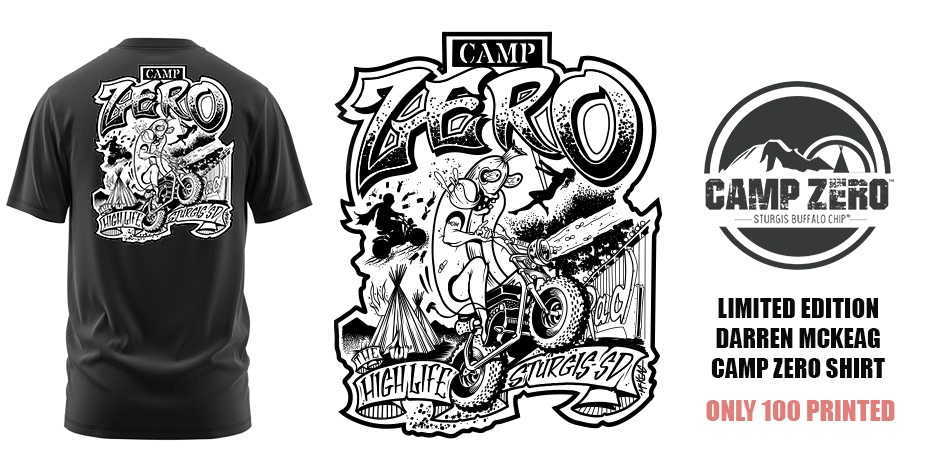 T-Shirt Short Sleeve Men's. For mockup ( 3d rendered / Illustrat Authentic tipi camping during the Sturgis Motorcycle Rally.