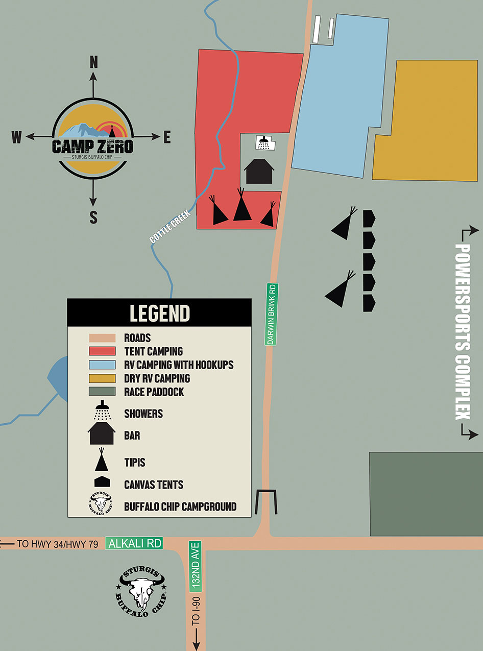 CampZero-Map-2019 Sturgis Buffalo Chip CAMP ZERO Map